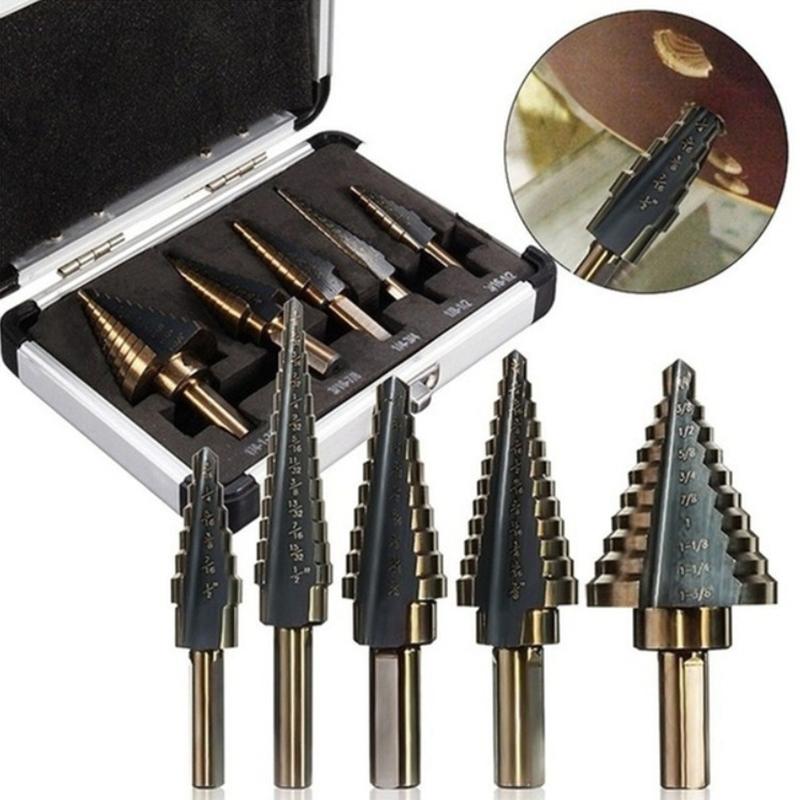 3/5Pcs Hss Cobalt Multiple Hole 50 Sizes Step Drill Bit Set Tools