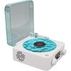 Generic Record Player Speaker with Weather and Battery Display, Portable for Living Room (White)