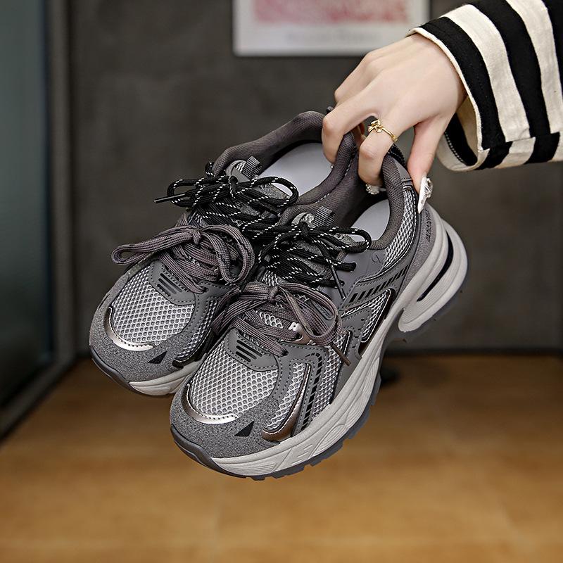 

инс корейская версия новых папиных кроссовок девушка 2025 осень студент бег спорт толстая подошва увеличение роста кэжуал уличный стиль YS0821 40