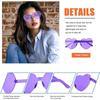 Sunglasses for Women Jelly Color Frameless Heart Shaped One-piece Glasses Dazzling Color Glasses