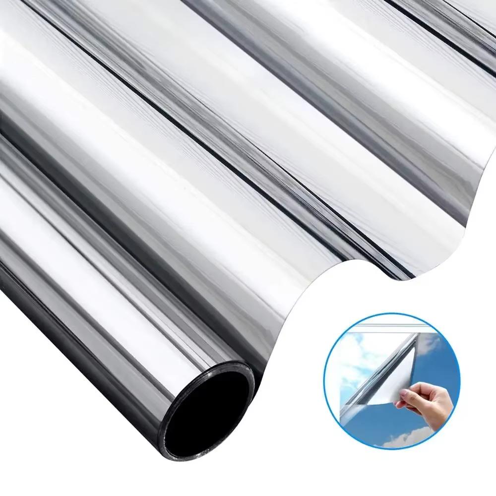 Window Privacy Tint Films One Way Anti Look Mirror Self-adhesive Films Sun Blocking Anti UV Glass Window Sticker Home Decoration