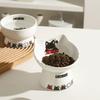 Anti-Spill Ceramic Cat Bowl with Slanted Mouth, Cute Design, Protects Cervical Vertebrae