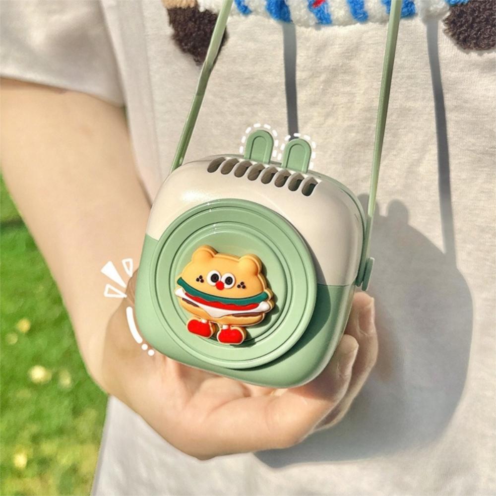 USB Rechargeable Halter Fan Quiet Operation Mini Fan Portable Handheld Fan  Travel Companion