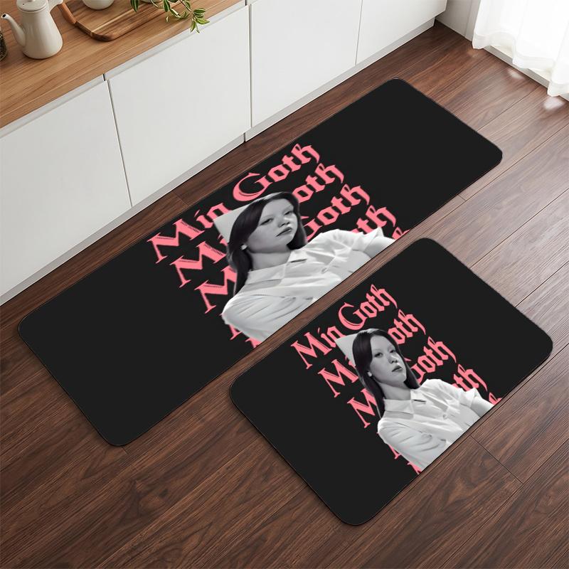 Mia Goth (14) Flannel Kitchen Mat Soft Anti-Slip Kitchen Floor Runner Rug Kitchen Rug for Home Kitchen Decor
