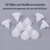 10/50Pcs White Brake Clutch Pedal Stop Pad Brake Switch Limit Pad Pedal Rubber Buckle Plastic Material Automotive Parts