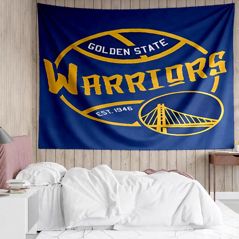 Golden State Warriors logo Tapestry for Bedroom Aesthetic Classroom Tapestries Wall Hanging for Living Room Dorm Office,Ideal Creative Gift