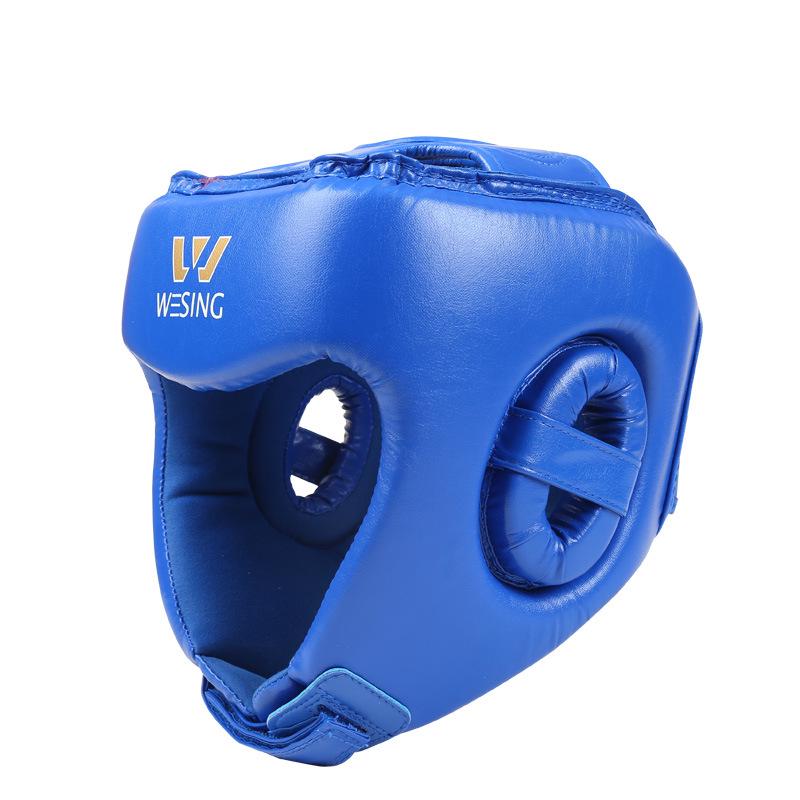 Jiuri Sanda Helmet: Faux Leather Beginners' Head Guard for Boxing and Martial Arts Training