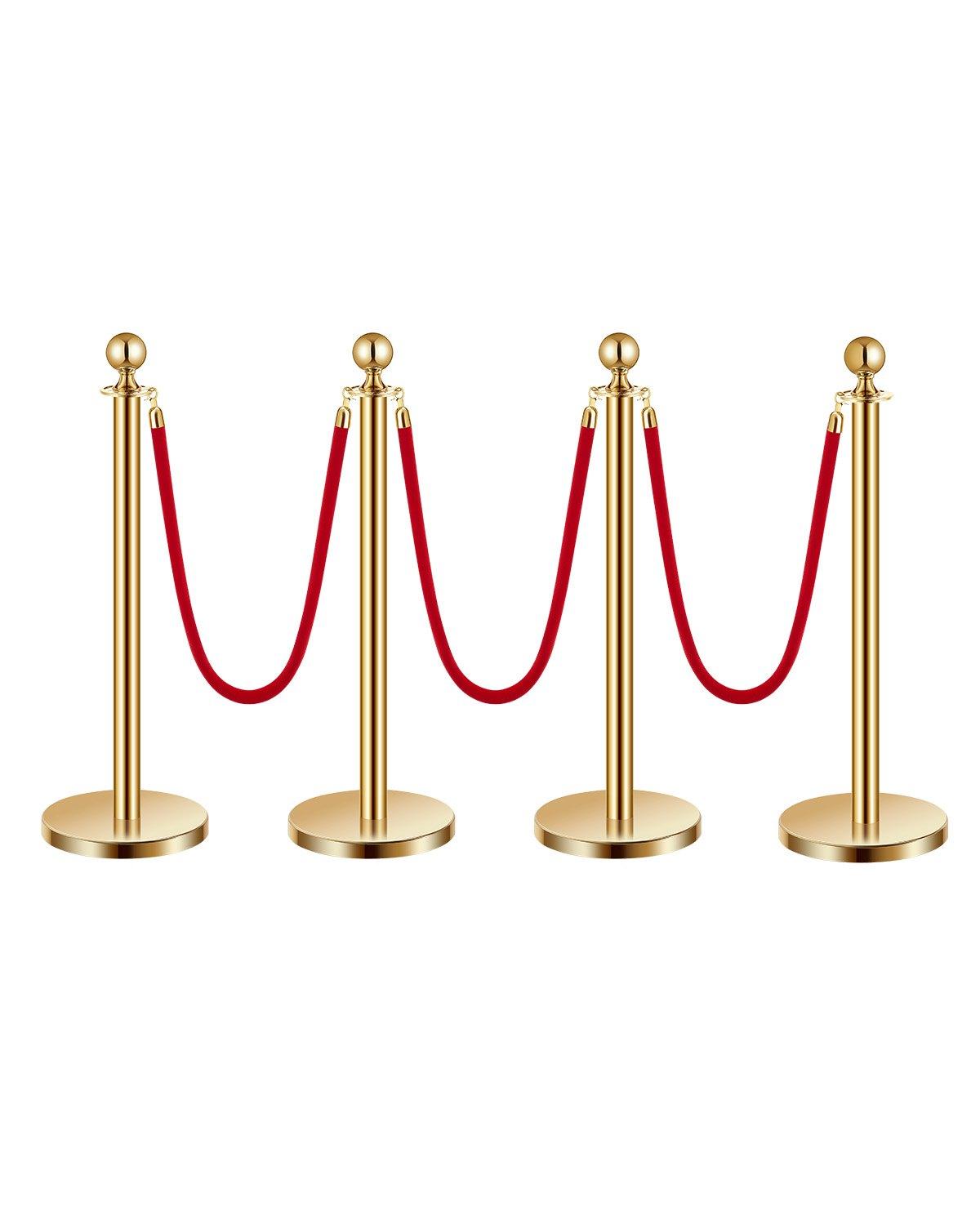 VEVOR Stanchion Post, 4 Pcs Crowd