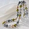 10mm Malachitgrün Gemischte Farbe Shijia Perle Design Sinn Pullover Kette Halskette Schlüsselbein Kette