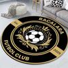 Racalara FC Golden Laurel Soccer Ball Circular Area Rug Football Club Round Floor Carpet Gaming Chair Living Room Bedroom Home Decor Mat