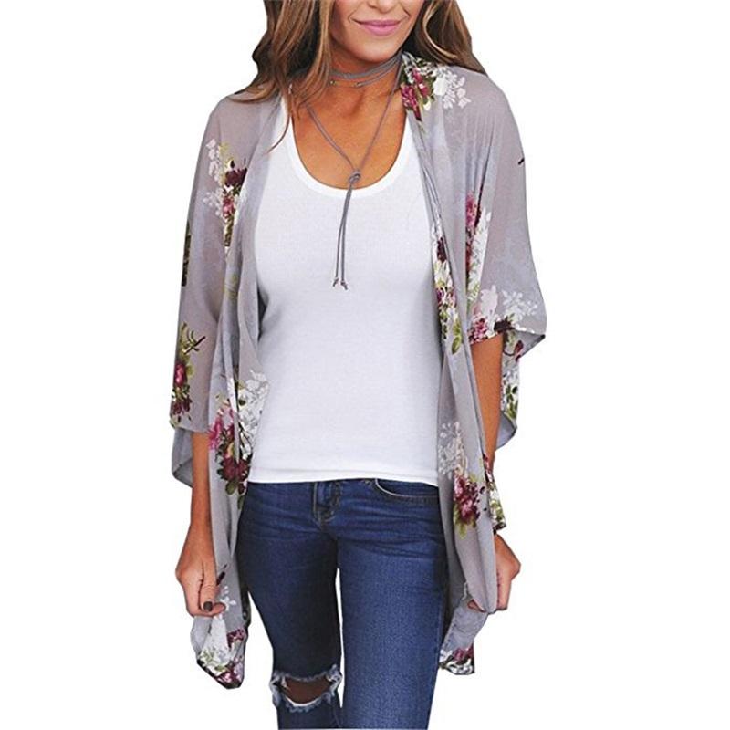 Summer Ladies New Chiffon Beach Skirt Blouse Vacation Style Leopard Print Cardigan Casual Sunscreen Clothing