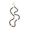 Simple Brown Beaded Chain Necklace Stone Bead Necklace Elegant Daily Wear Jewelry Suitable for Casual or Formal Outfits