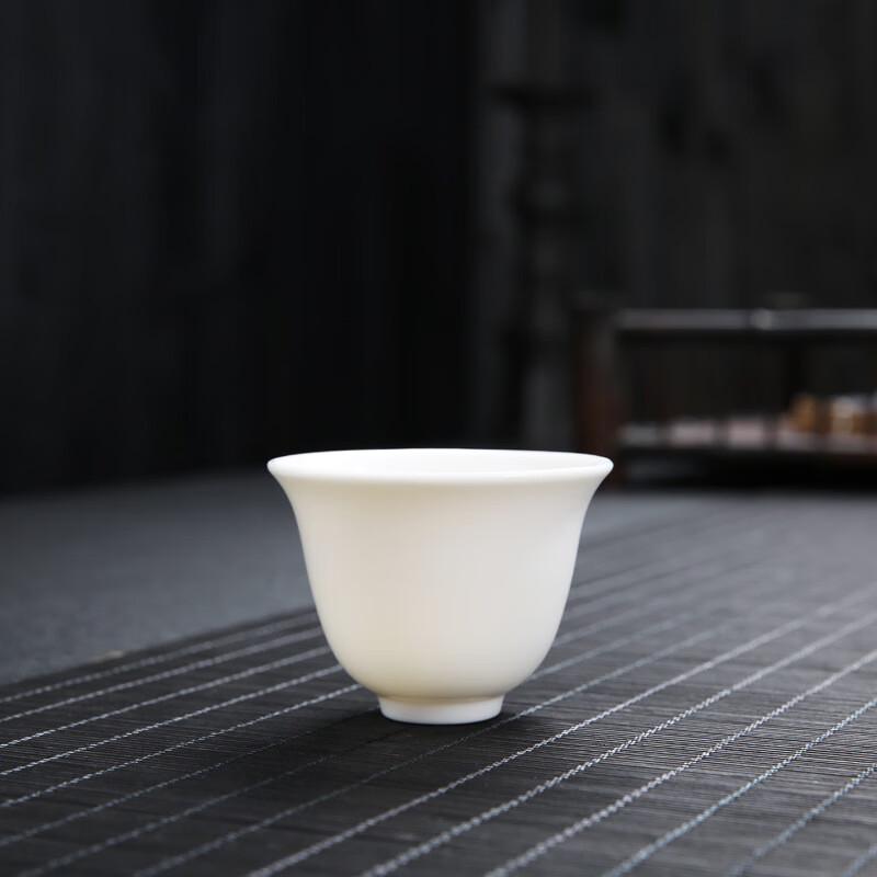 Чашка-мастер Чжэсюнь Дэхуа из белого фарфора в форме колокольчика
