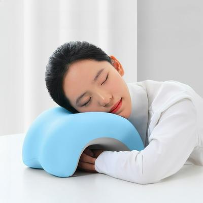 Ergonomics Lying Down Pillow Memory Foam Breathable Neck Support Portable Face Rest Pillow Face Cushion Massager Neck Guard