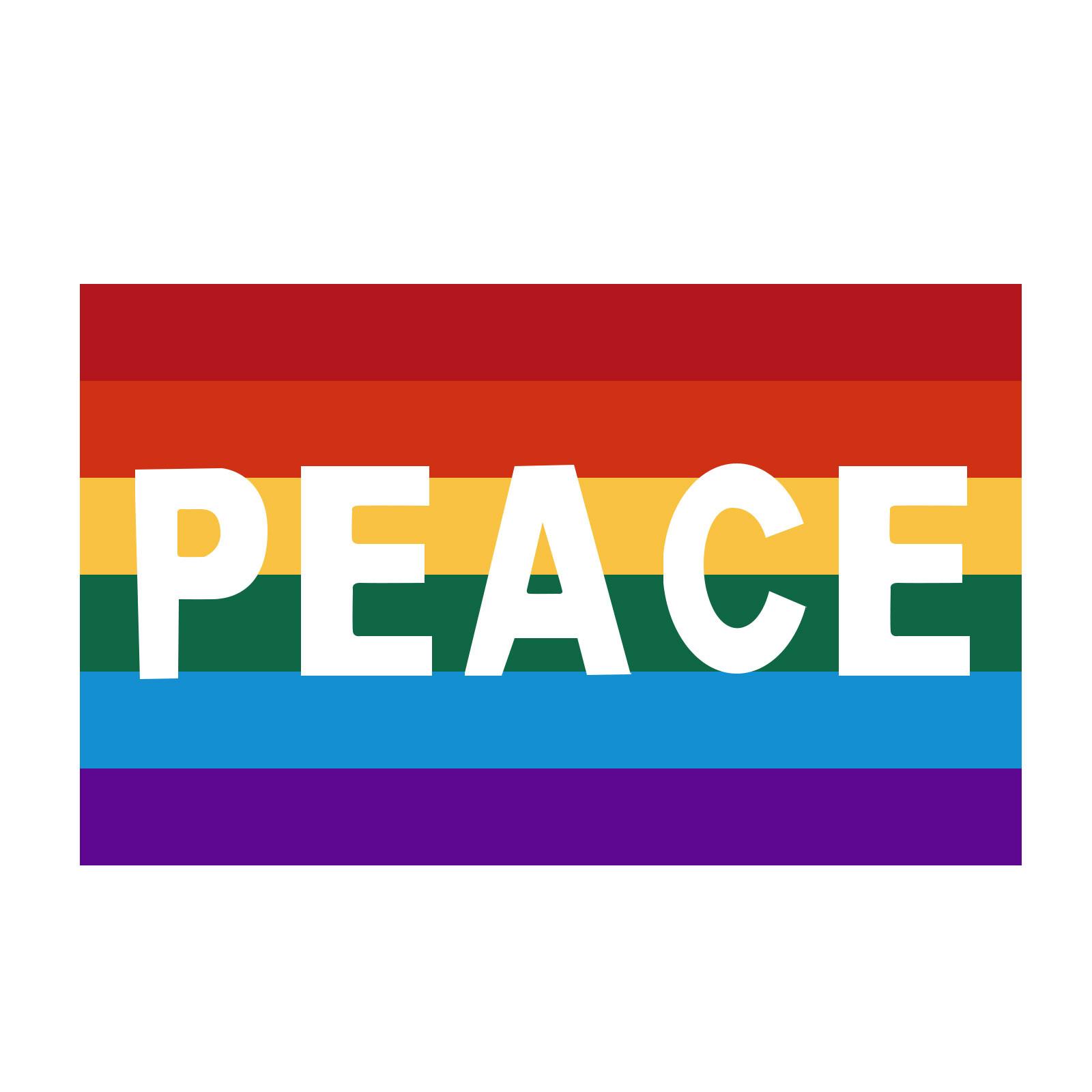 

Флаг Радуги и Мира 90 х 150 см, полиэстеровый флаг One Size