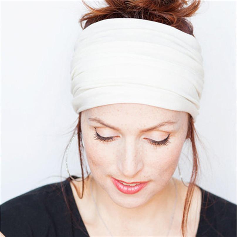 Fashion Sexy Women's Yoga Sports Wide Hairband Elastic Boho Wristband Girls Running Gym Headwrap