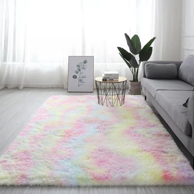 Tie-dye Carpet Plush Living Room Floor Bedroom Bedside Floor Mat
