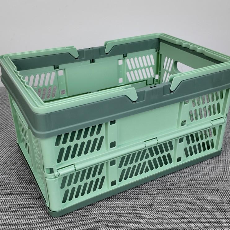 Foldable Plastic Shopping Basket for Vegetables - Thick, Large Capacity for Storage and Picnics
