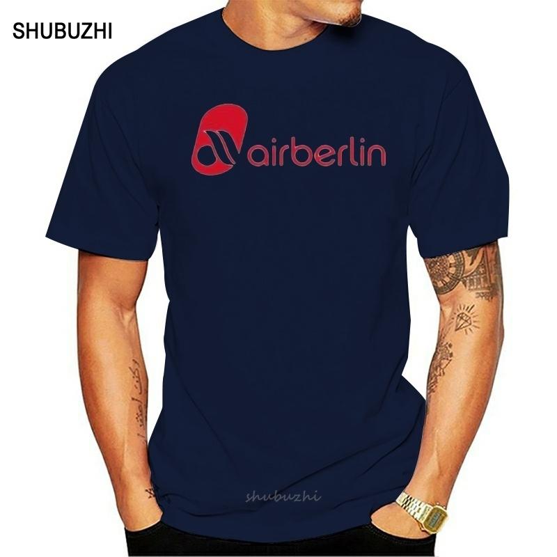 Новая мужская футболка Мода Air Berlin Винтажный логотип Немецкая авиакомпания Футболка Повседневная хлопковая футболка S