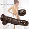 Female Large Size Simulation Dildo Sucker Support Big Private Parts Soft Masturbation Device Anal Plug Fun Adult Products