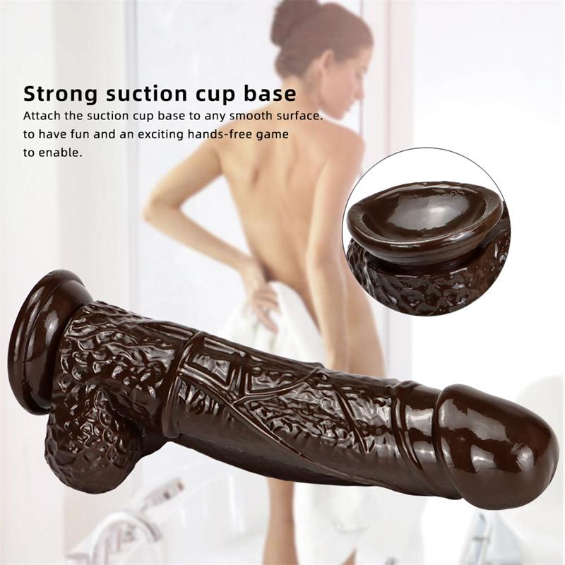 Female Large Size Simulation Dildo Sucker Support Big Private Parts Soft Masturbation Device Anal Plug Fun Adult Products