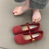 Daily Single Shoes Female Foreign Style Retro Gentle Fairy Suede Mary Jane Shoes Flat Fashion Shoes