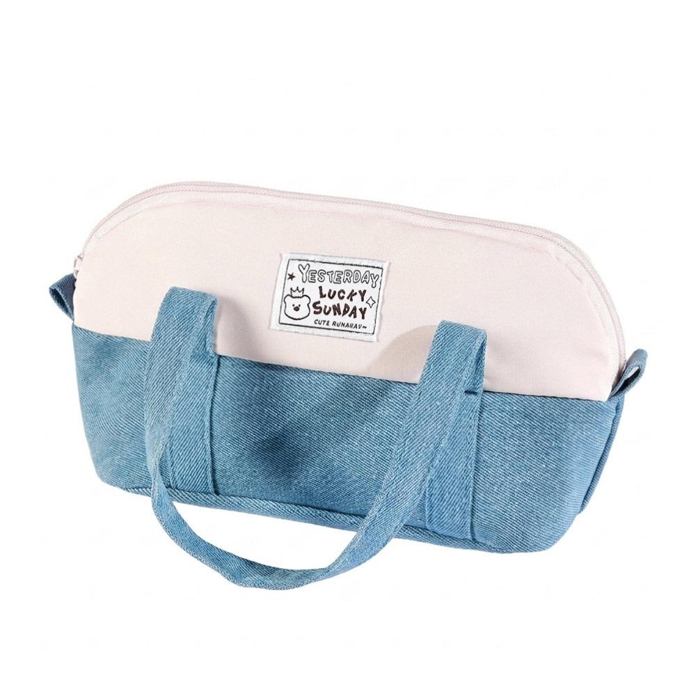 Denim Splicing Pencil Case Large Capacity Pencil Pouch Kawaii Pen Bag  Gifts