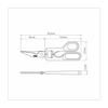 Tramontina Kitchen Shears 22cm Dishwasher Safe Super Corto 25920/169 Black