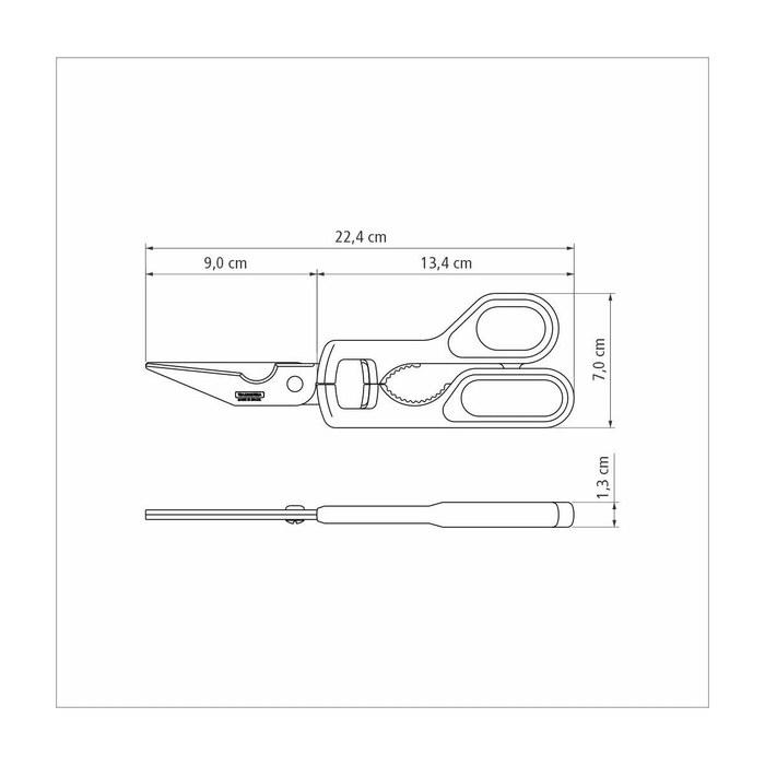Tramontina Kitchen Shears 22cm Dishwasher Safe Super Corto 25920/169 Black