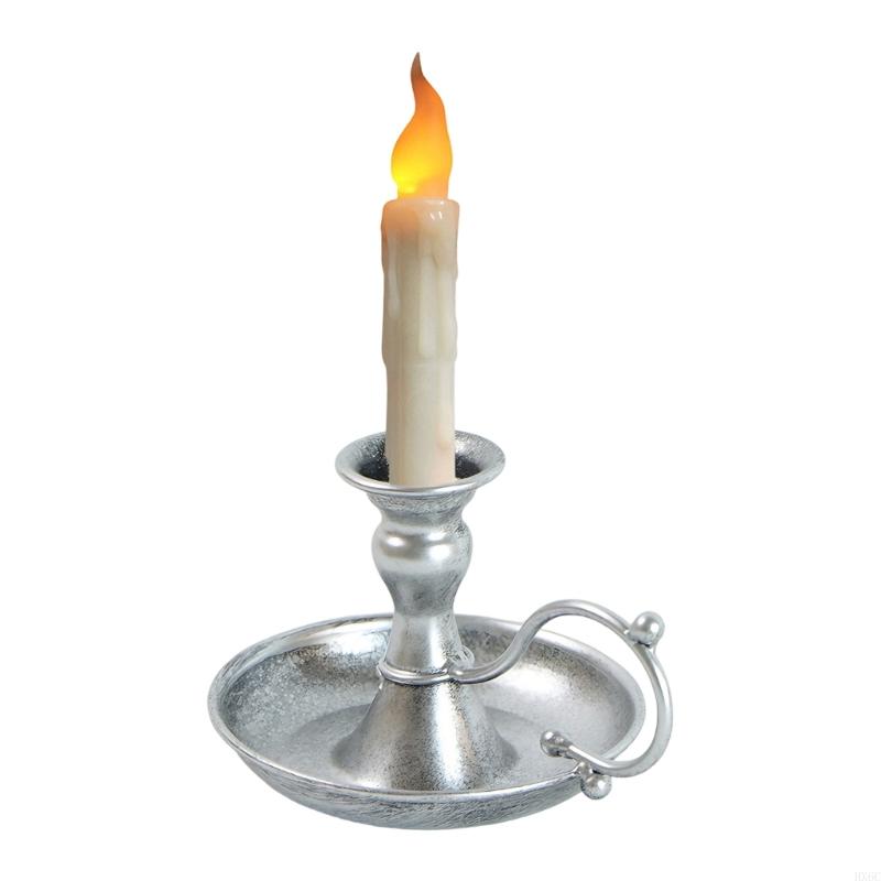 Artistic Metal Candleholder with LED for Romantics Dinner Setting Decors HX6C