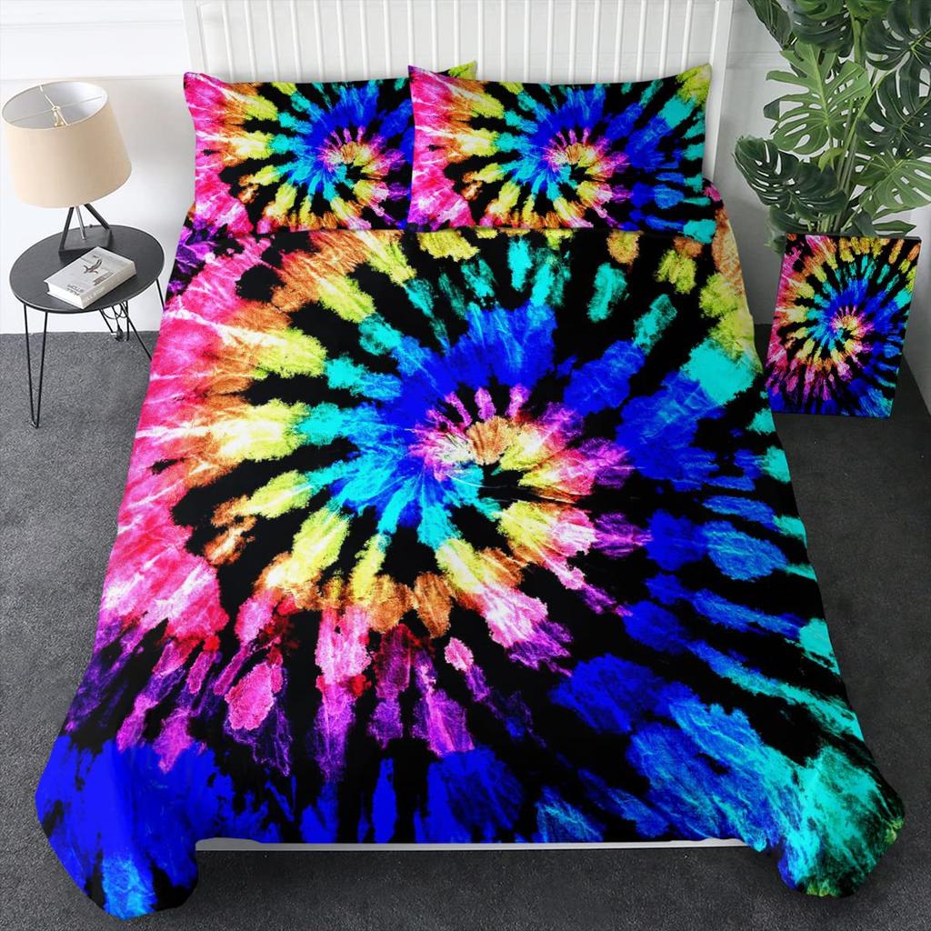 Watercolor Exotic Bedding Three-Piece Quilt Cover