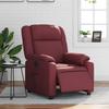 Electric Recliner Chair Wine Red Faux Leather