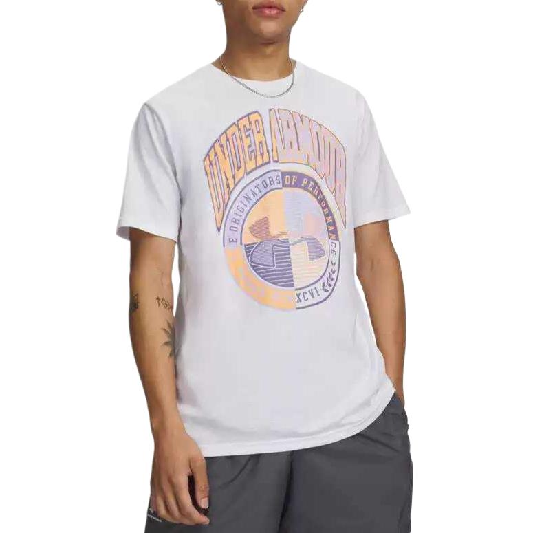 Under Armour Ss26 Varsity Crest Crew Neck Short Sleeve Fitted T-Shirt Men T-Shirts 6009249-0303 S