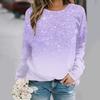 Autumn and Winter Round Neck Long Sleeved Printed Elegant Casual Pullover