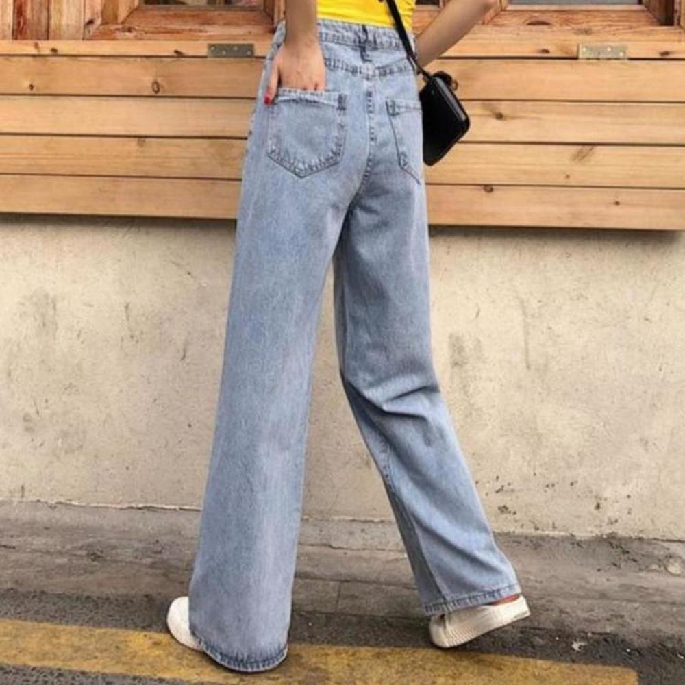 Buy Ladies Wide Leg High Waist Jeans 