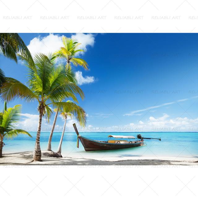 Seaside Beach Palm Tree Coconut Tree Poster Landscape Pictures for Living Room Canvas Painting Prints Modern Home Decor Wall Art