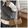 2025 Women's Light Luxury Retro Underarm Shoulder Bag - Trendy, Casual, Letter Print