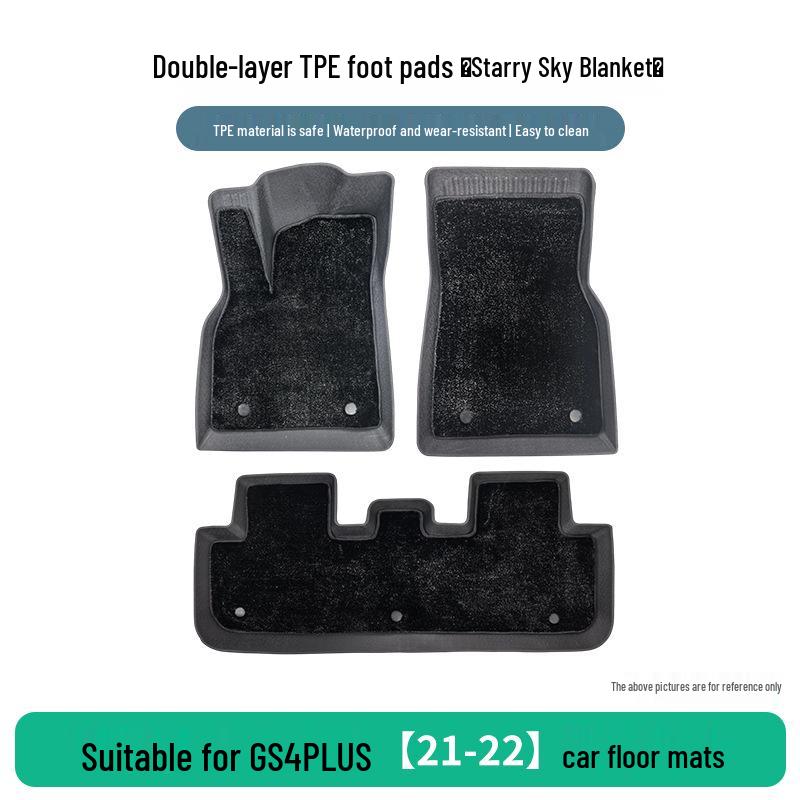 TPE Floor Mats for GAC GS4 PLUS 2021-2022 Models, Wear-Resistant