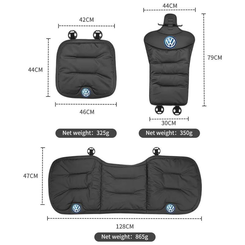 Car Front Rear Seat Cover Velour Leather Cushion Backrest Protective Mat For VW Scirocco Beetle Golf Passat Polo Sharan Touran