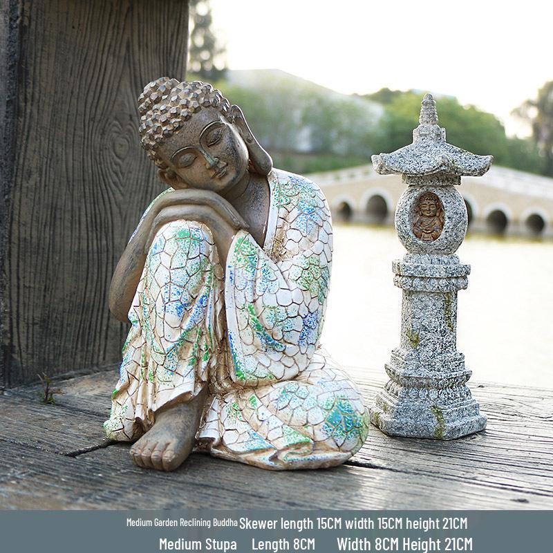 Ogród Zen Budda i Pagoda Mikro Krajobraz Ozdoba