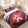 Bedding Set 1 Duvet Cover 2 Pillowcases Czech Republic Football Print Bedroom Home Decoration