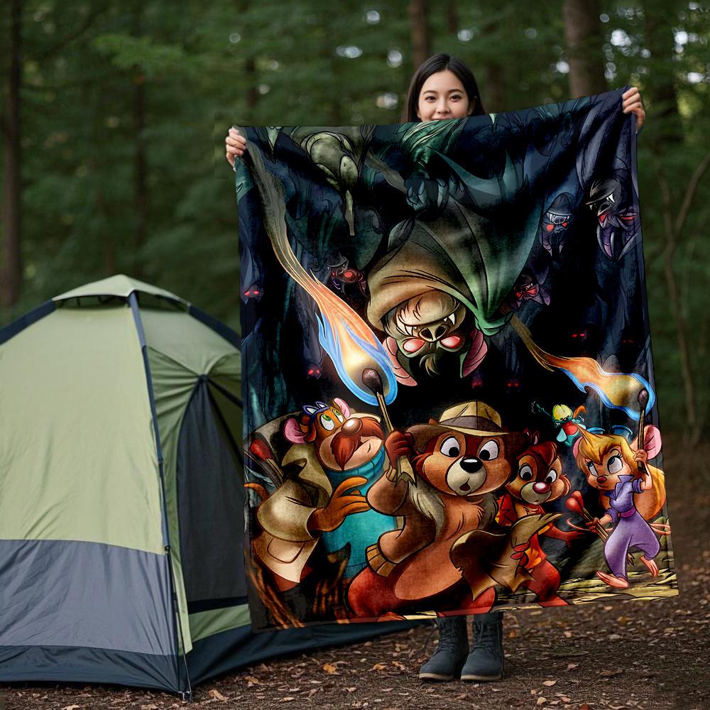 

1pc, Chip n Dale Rescue Rangers Blanket Soft Throw for Home Decor, Gift Idea, Living Room, Travel, Camping 80x120cm