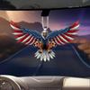 Acrylic American Unique Flag Eagle Car Interior Rearview Mirror Charm Keychain