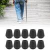19mm Walking Cane Tip Prevent Slip Wearable Low Noise Round Rubber Crutch Tips for Bath Chair Foot 10pcs