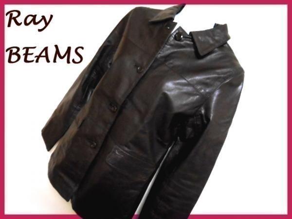 

Ray Beams Goat Leather Riders Jacket Coat Outer 0 XS-S Dark Brown(USED)
