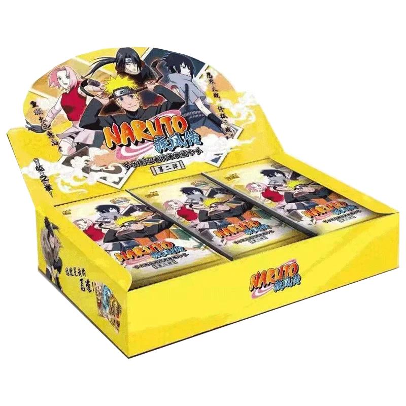 KAYOU Genuine Naruto Cards Box Anime Figure Card Booster Pack Sasuke Collection Flash Card Toy Birthday Christmas Gift for Kids