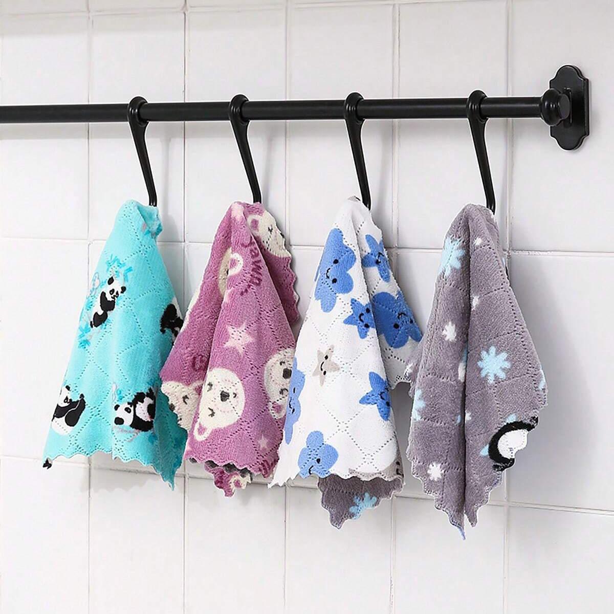 

5/10pcs-Soft and absorbent kitchen cloth - reusable, machine washable coral velvet towel suitable for kitchen use 5pcs