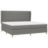 Maison Exclusive - Sommier à lattes de lit avec matelas Gris foncé 200x200cm Tissu