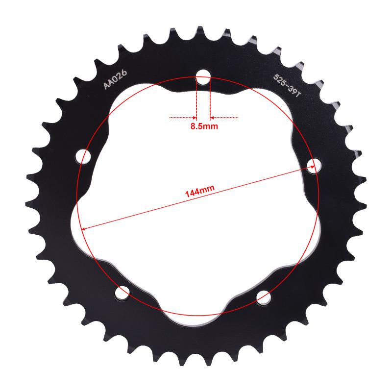 

525 39T 42T 43T 45T Rear Sprocket Gear Wheel for Ducati 795 796 916 1100 Mon/ster 820 Hypermotard 848 Evo 1100 Multistrada 39T