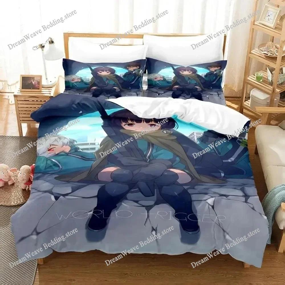 Anime Osamu Mikumo World Trigger Bedding Set Duvet Cover Bed Set Quilt Cover Pillowcase Comforter King Queen Size Boys Adult963